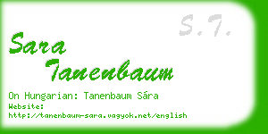 sara tanenbaum business card